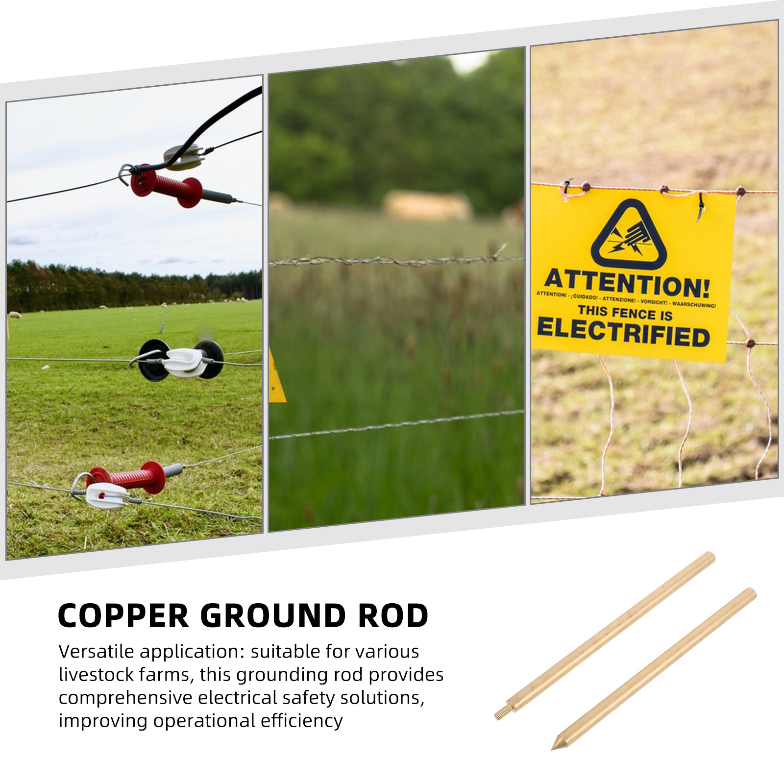 8mmx300mm Brass Grounding Rod  - огляд і ціна Earthing Grounding Rod
